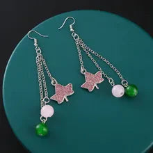 Alpha Kappa Alpha Pink and Green Earrings