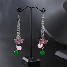 Alpha Kappa Alpha Pink and Green Earrings