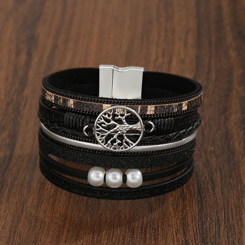 Gorgeous Tree of Life Bracelet with Pearls