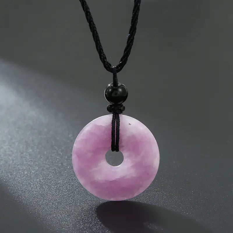 Handmade Braided Natural Stone Peace Buckle Necklace