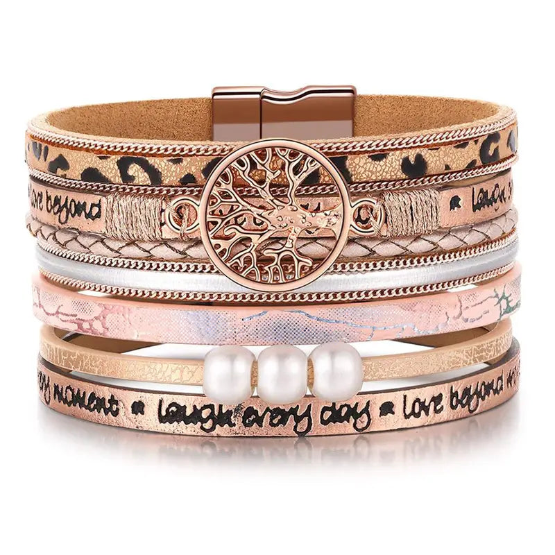 Gorgeous Tree of Life Bracelet with Pearls