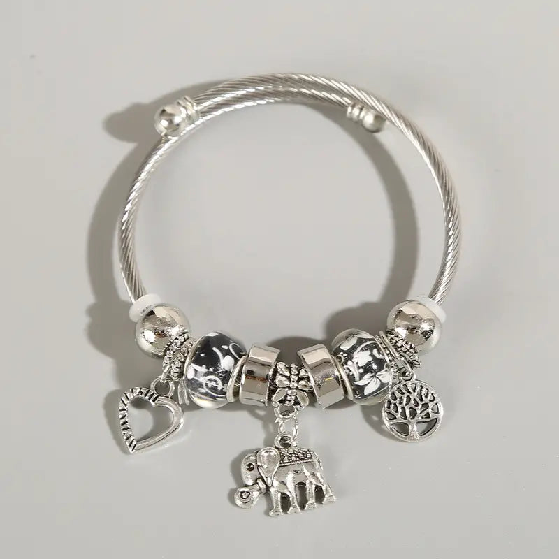 Stainless Steel Charm Bracelet