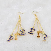 Sigma Gamma Rho Rhinestone Letter Earrings