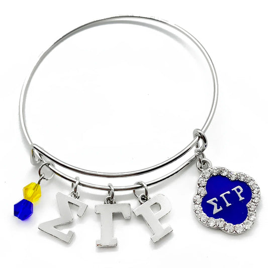 Sigma Gamma Rho Bangle Charm Bracelet