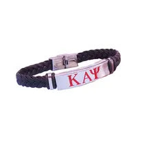 Kappa Alpha Psi Braided Leather Bracelet