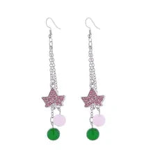 Alpha Kappa Alpha Pink and Green Earrings