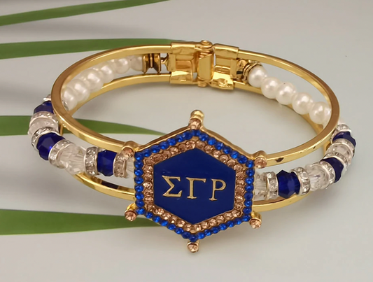 Sigma Gamma Rho Wide Bangle Bracelet