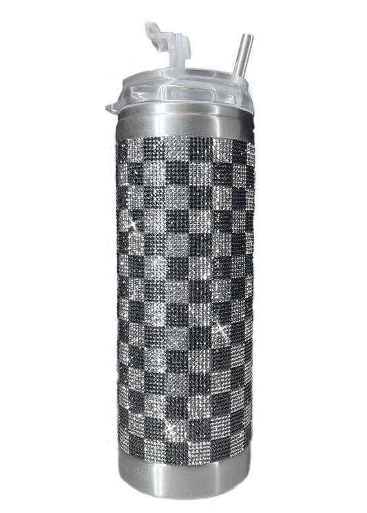 Damier Patterned Tumbler