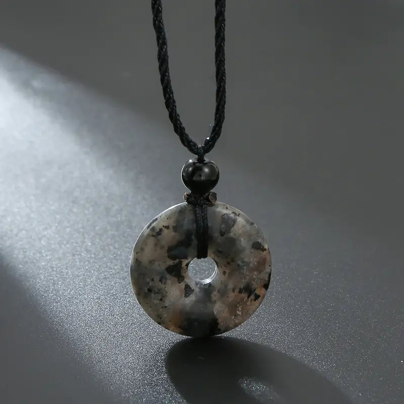 Handmade Braided Natural Stone Peace Buckle Necklace