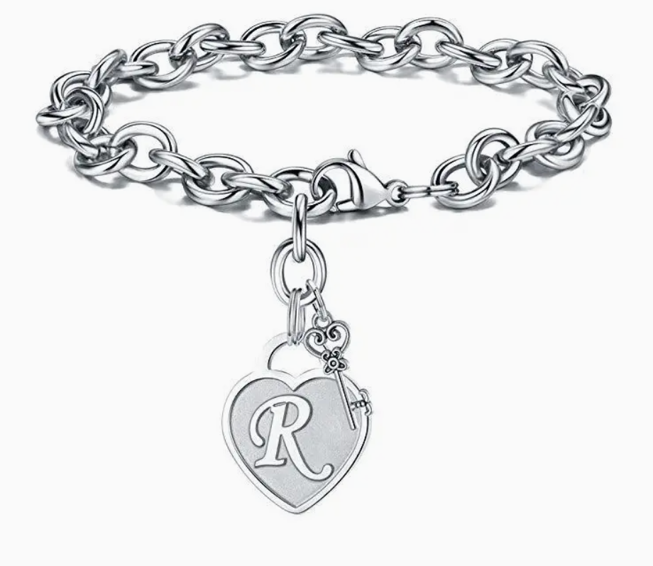 Letter Heart Key Charm Bracelets