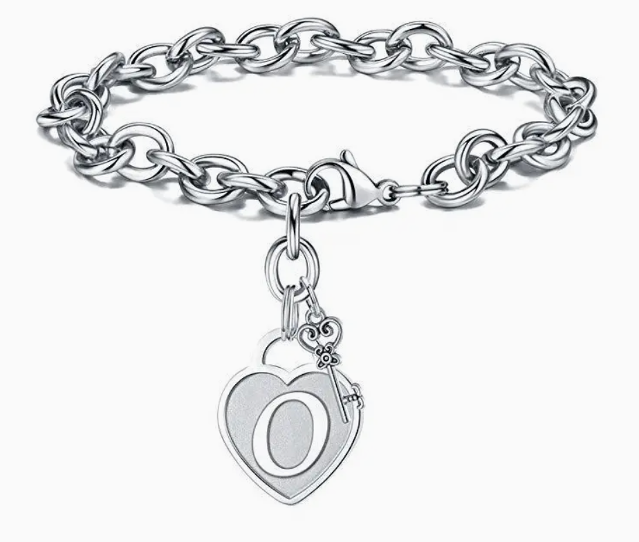 Letter Heart Key Charm Bracelets